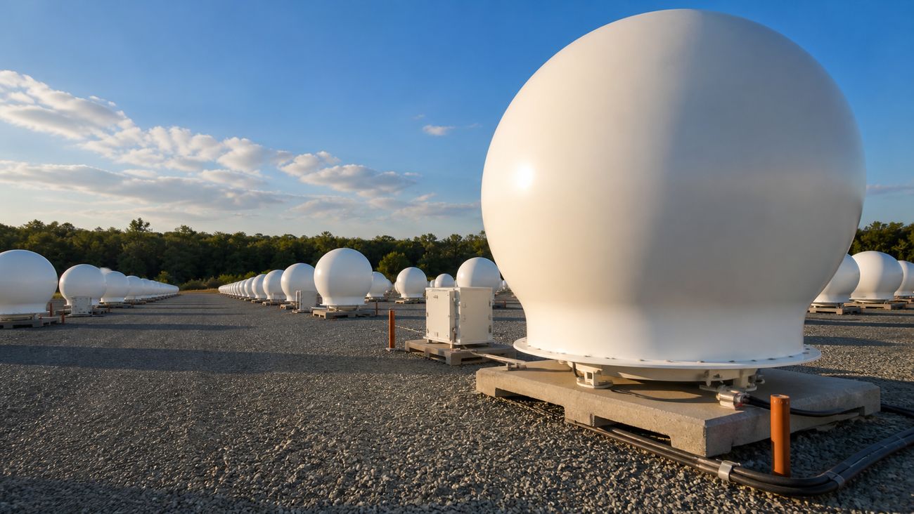 Commissioned ground station on the same site